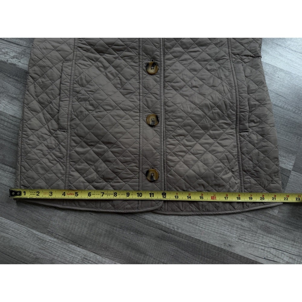 Chico's Quilted Full Button Front Jacket Women's Size 1 Medium Camel - Picture 9 of 16